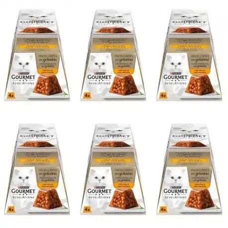 Gourmet Revelations Finos Cortes Comida Húmeda para Gatos con Pollo en Gelatina, 24 x 57 gr - Gourmet - Comparador de precios