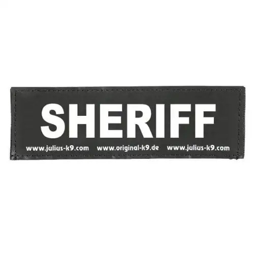 Julius K9 Sheriff etiqueta para arnés para perros