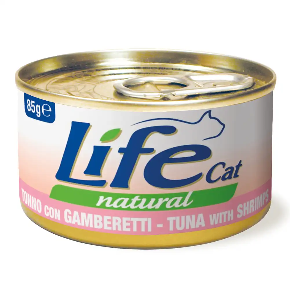 LifeCat Natural Adult comida húmeda para gatos 6 x 85 g - Atún con gambas - Life Cat Wet - Comparador de precios