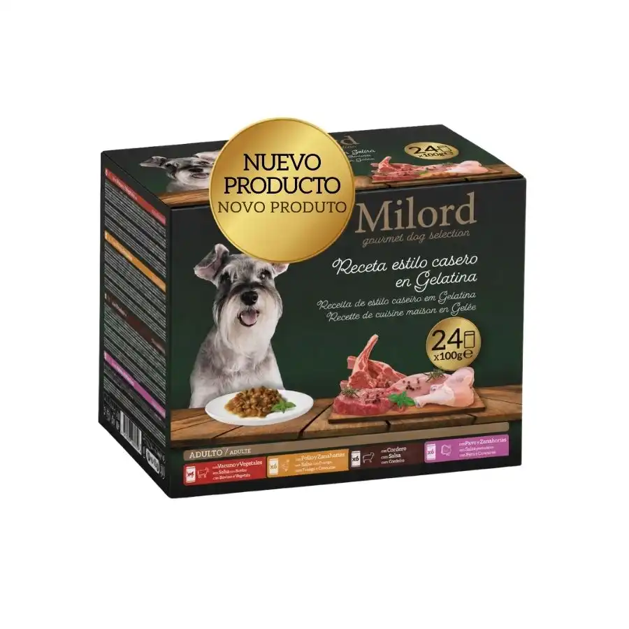 Milord Adult Receta estilo casero en gelatina Sobres para perros - Multipack - 12 Sobres x 100 g - Milord - Comparador de precios