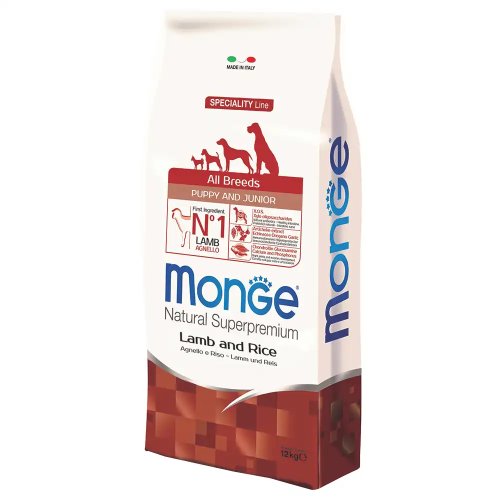 Monge Natural Superpremium Cachorros de todas las razas Cordero y arroz - 12 kg - Monge Superpremium Dog - Comparador de precios