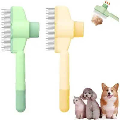Pawffee 2 peines autolimpiables de acero inoxidable (cabello largo/corto) - 1 pieza - Pawffee - Comparador de precios