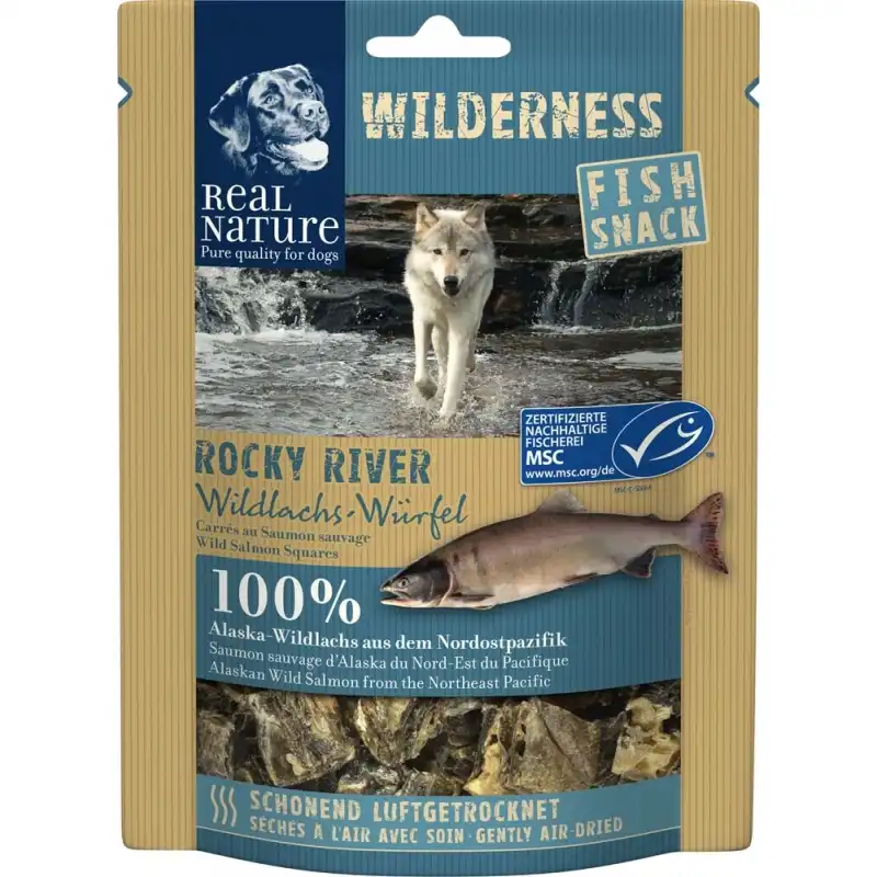 Snack Real Nature Wilderness Cubos de Salmón Para Perros, Peso 6x70 Gr - Real Nature - Comparador de precios