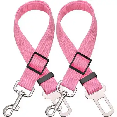 UAMLY Cinturón de seguridad ajustable para perros y gatos - Conjunto rosa de 2 piezas - Uamly - Comparador de precios