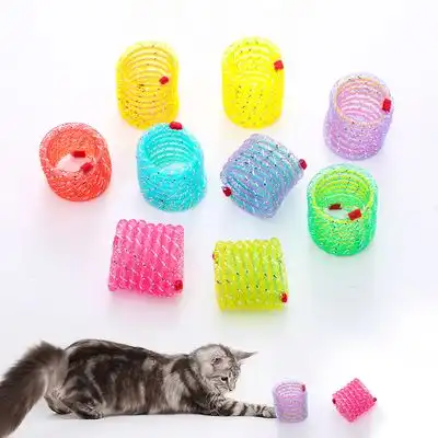 UAMLY  de resorte en espiral de colores para gatos (color aleatorio) - 6 piezas - Uamly - Comparador de precios