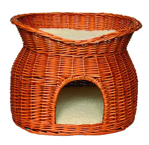 Cueva para gatos Mimbre marrón