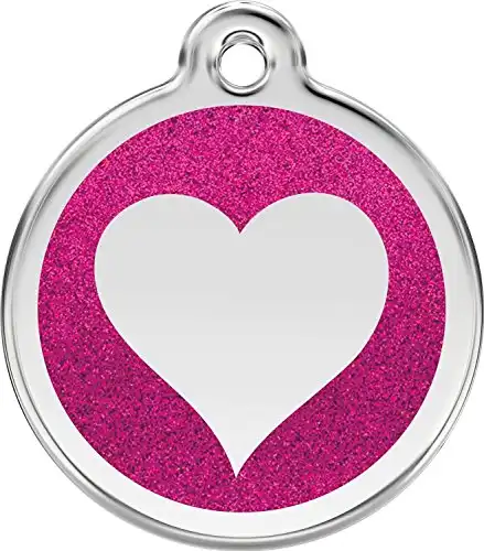 Placa identificativa Corazón Brillante Fucsia M - RedDingo - Comparador de precios