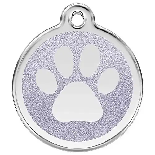Placa identificativa Huella Brillante Plata M - RedDingo - Comparador de precios