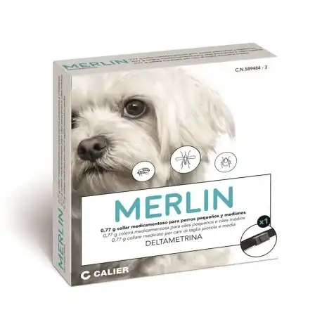 Calier Collar Antiparasitario Merlin para Perros Medianos y Pequeños, 48 cm - Calier - Comparador de precios