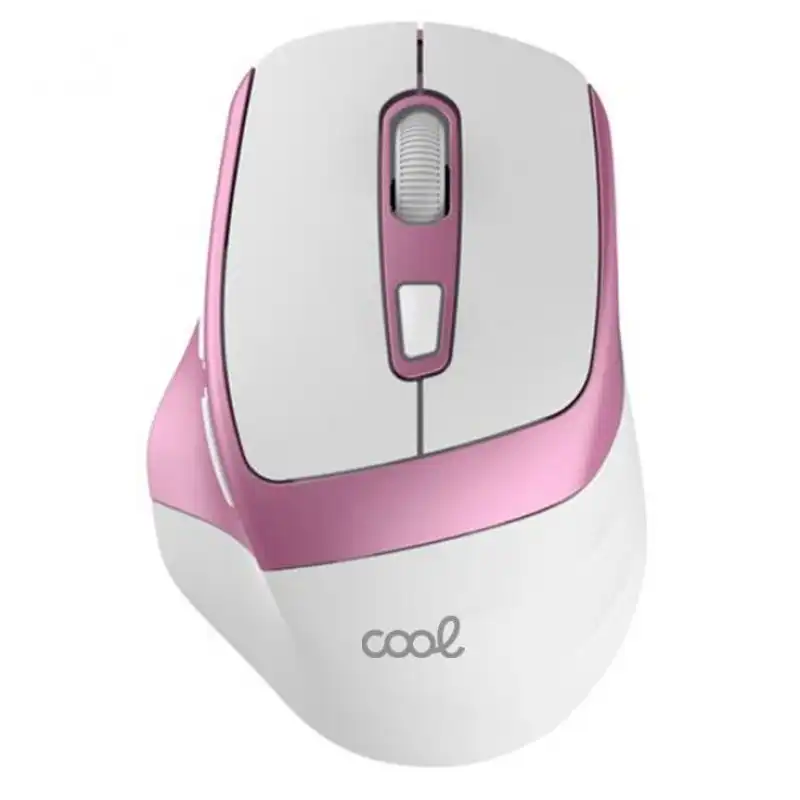 COOL Ergonomic Ratón Inalámbrico 3200 DPI Blanco/Rosa