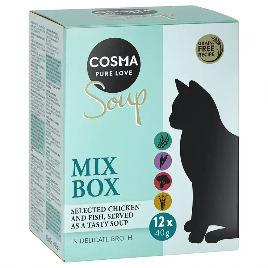 Cosma Soup sopa para gatos 12 x 40 g - Pack mixto II con 4 variedades - Cosma - Comparador de precios