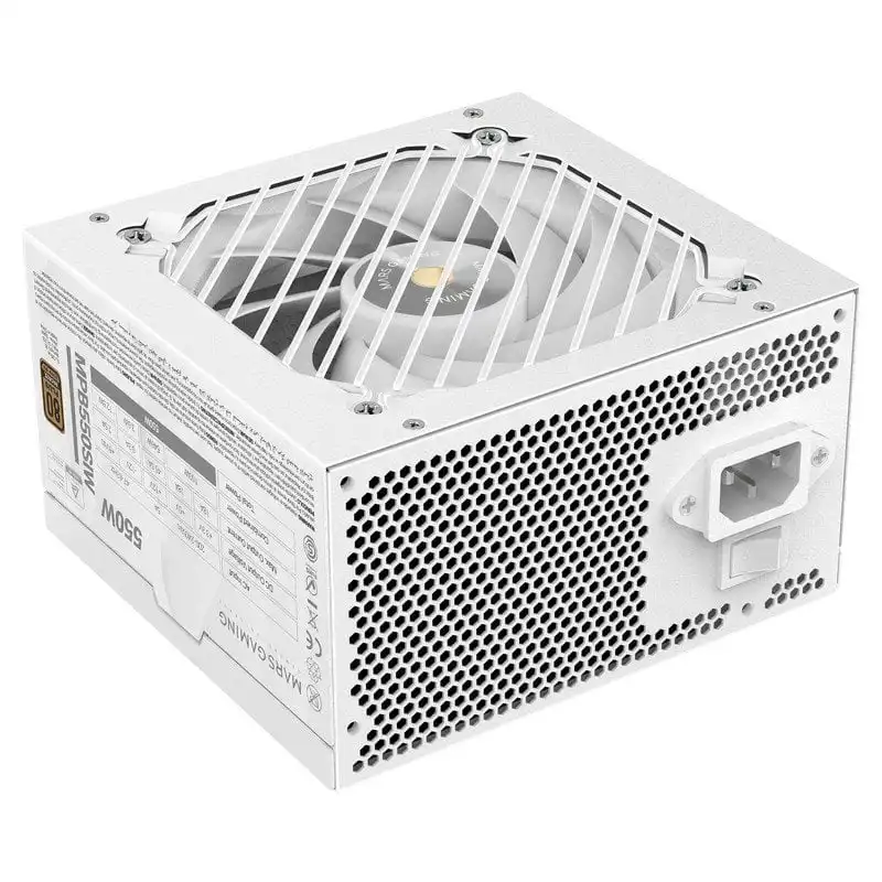 Mars Gaming MPB550SI Fuente Alimentación ATX 550W 7 Años Garantía 80 Plus Bronze 90% Blanca