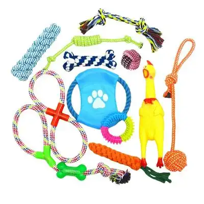 MCBOSON Juego de juguetes de cuerda para perros - 12 piezas - Mcboson - Comparador de precios