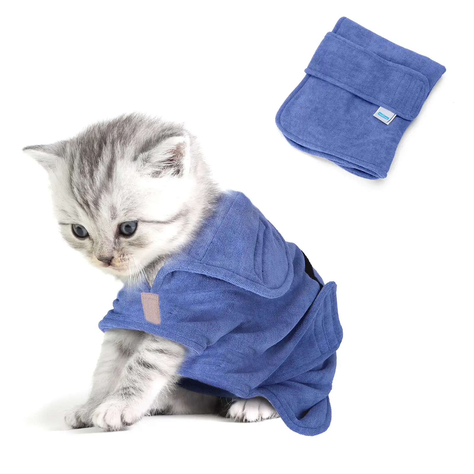 Nobleza Albornoz para Perros con Velcro, Superabsorbente y de Secado rápido, Albornoz de Microfibra para Todos los Gatos y Perros - NOBLEZA - Comparador de precios