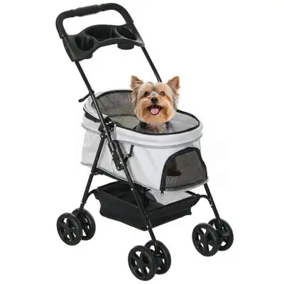 PawHut Cochecito para Mascota - Gris Claro - PawHut - Comparador de precios