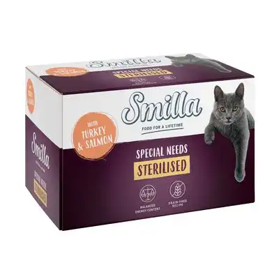 Smilla Sterilised en tarrinas 6 x 100 g comida húmeda para gatos - Pavo con salmón - Smilla - Comparador de precios