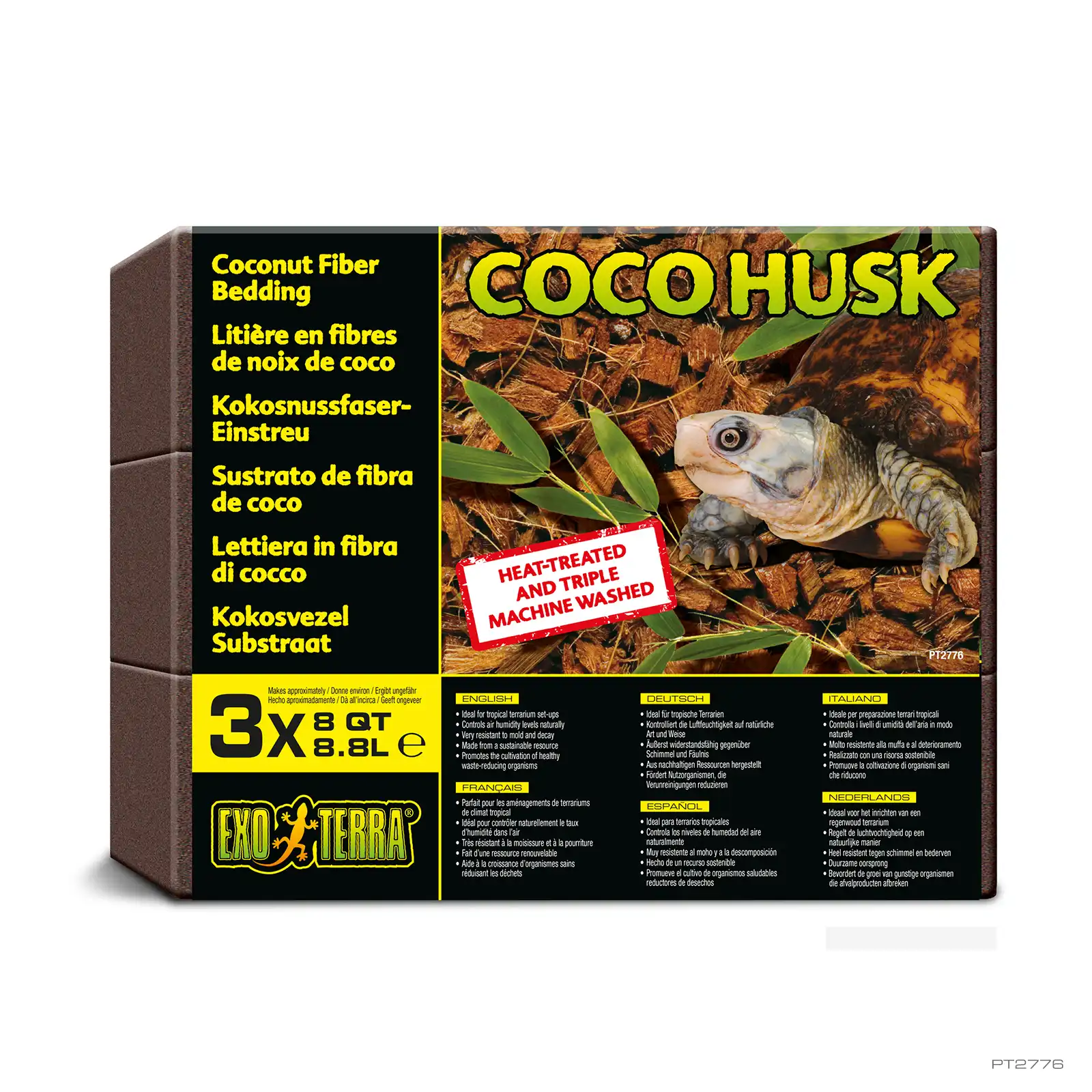Sustrato para reptiles Coco Husk Exo Terra, Brick,  3 x 8,8l - Exo Terra - Comparador de precios