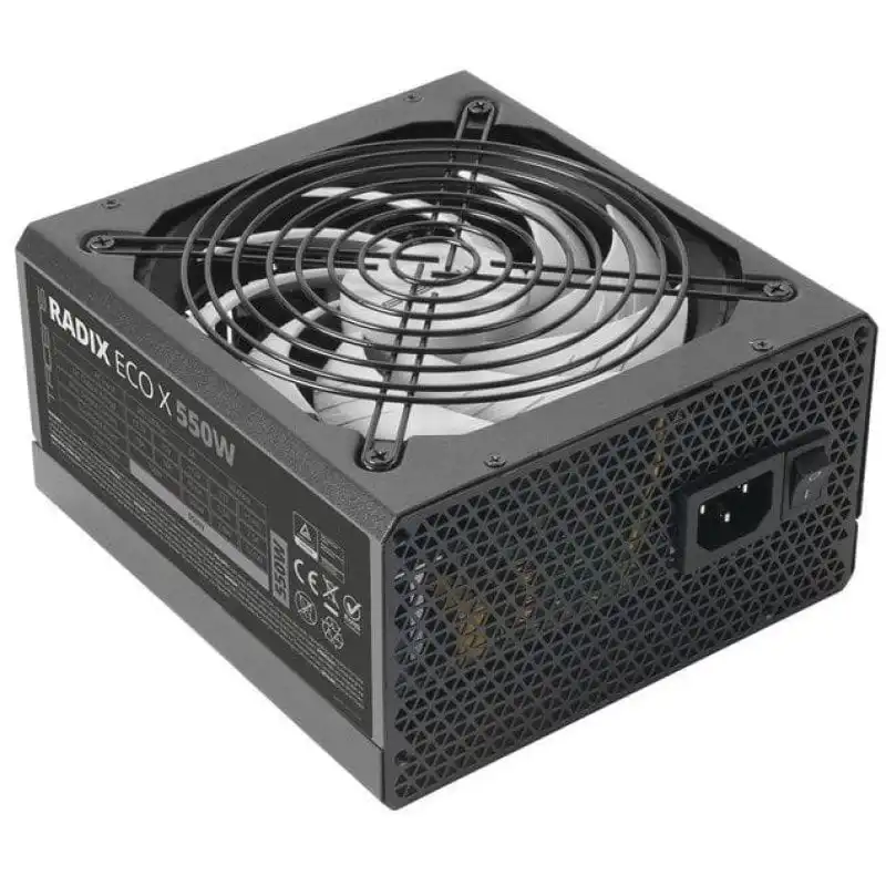 Tacens RADIX ECO X 550 Fuente Alimentación ATX 550W 6 Años Garantía 87% SMD DC-DC AI-RPM FDB Negro