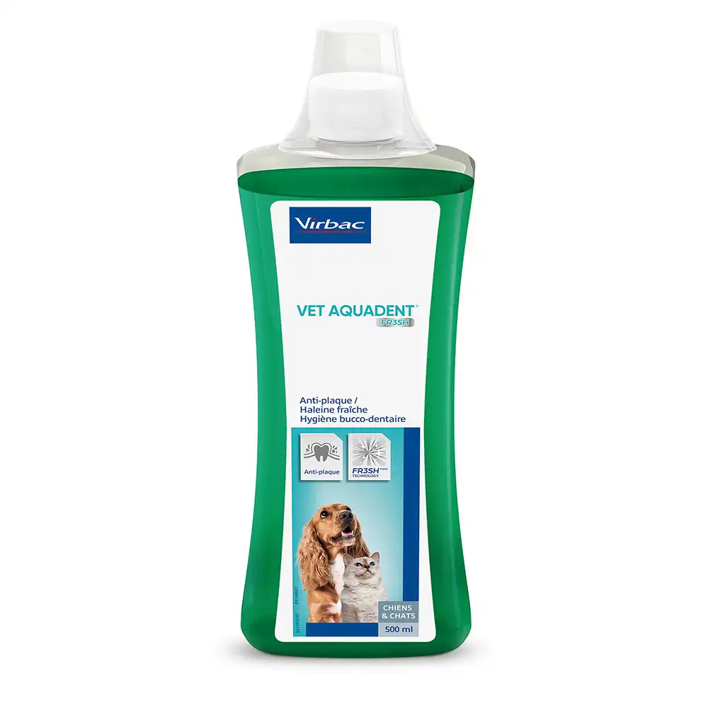 Virbac Vet Aquadent enjuague bucal para mascotas - 500 ml