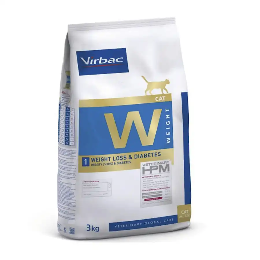 Virbac W1 Weight Loss Diabetes Hpm Pienso para gatos