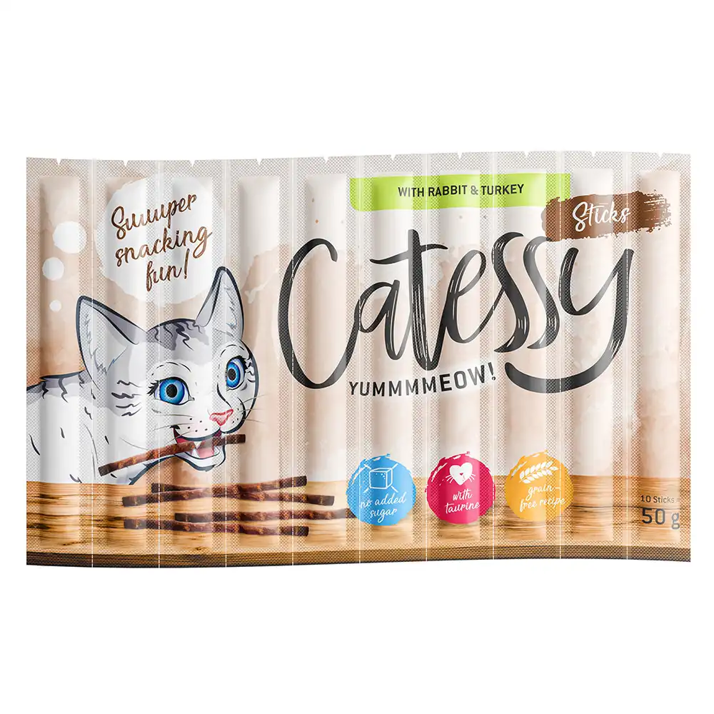 Catessy barritas 10 unidades para gatos - Conejo y pavo - Catessy - Comparador de precios
