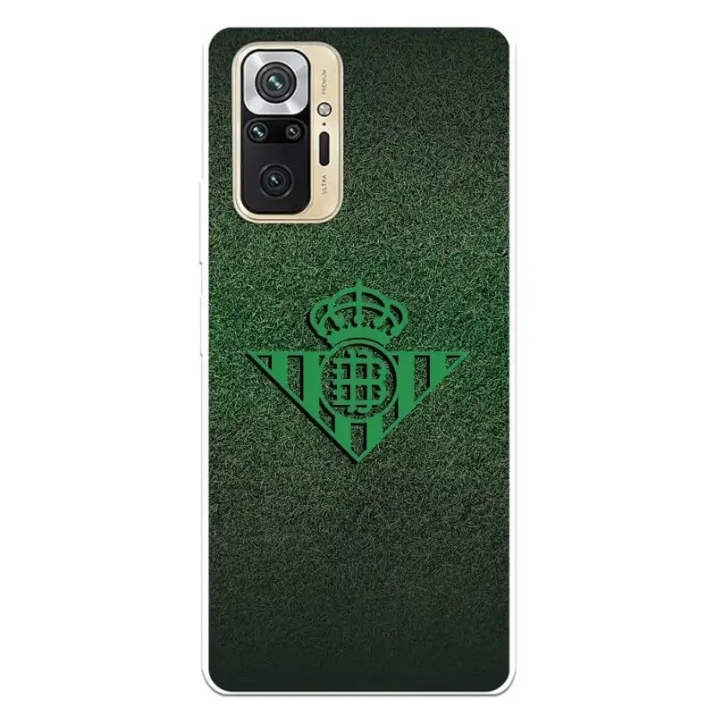 Funda Licencia Oficial Real Betis Balompié Escudo Verde Fondo trama para Xiaomi Redmi Note 10 Pro