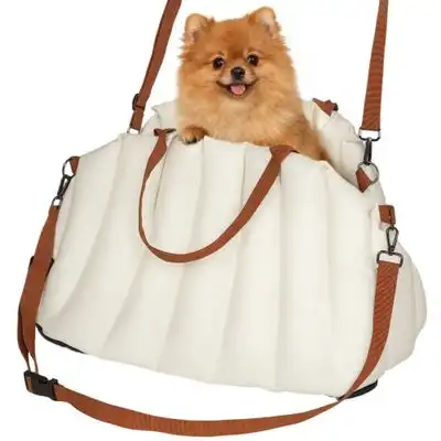 PawHut Asiento Coche Perro 50x30x31 cm Crema - 1 Article - PawHut - Comparador de precios