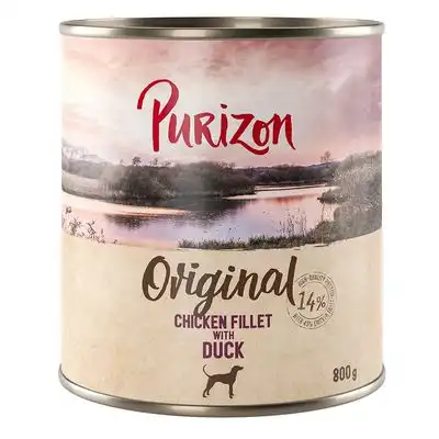 Purizon Adult 6 x 800 g comida húmeda sin cereales para perros - Filete de pollo con pato, zanahorias y moras - Purizon - Comparador de precios