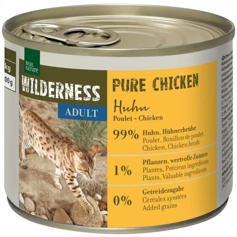 Real Nature Wilderness Para Gatos Latitas Pollo, Unidades 1 x 6 latas 200 gr - Real Nature - Comparador de precios