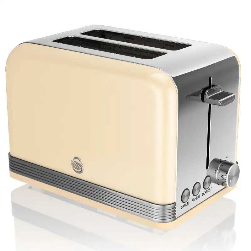 Swan St19010cneu Tostadora Retro 2 Rebanadas 815W Beige