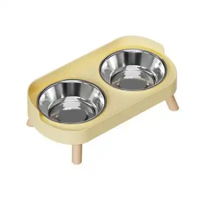 UAMLY Juego de comederos y bebederos elevados para gatos - AMARILLO - Uamly - Comparador de precios
