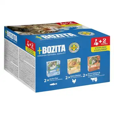 Bozita Tetra Bocaditos en gelatina 6 x 370 g - Sterilised Mix (3 variedades) - Bozita - Comparador de precios
