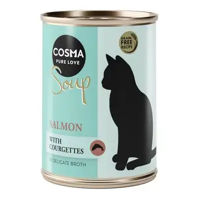 Cosma Soup sopa para gatos 6 x 100 g - Salmón con calabacín - Cosma - Comparador de precios
