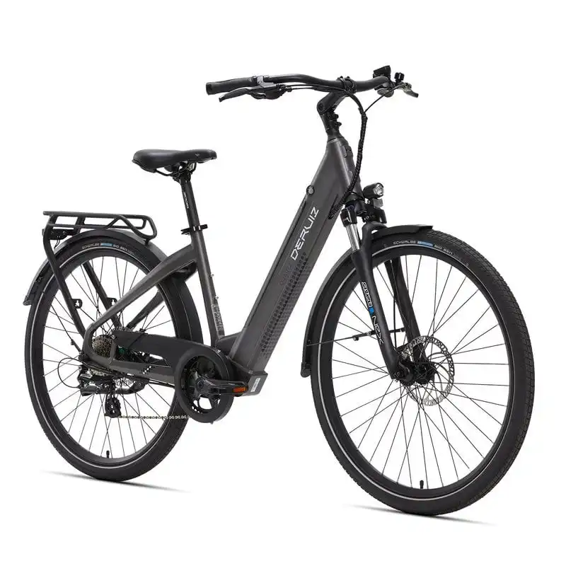 Deruiz Quartz Cityrad 2025 Bicicleta Eléctrica 28" 644wh Autonomía Máxima De 160km Gris