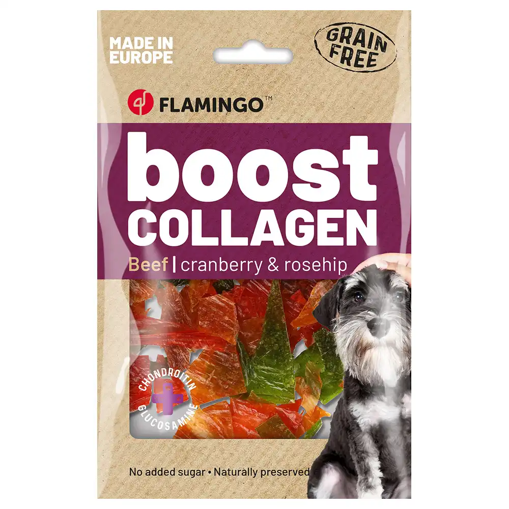Flamingo Boost Collagen chips con vacuno - 60 g