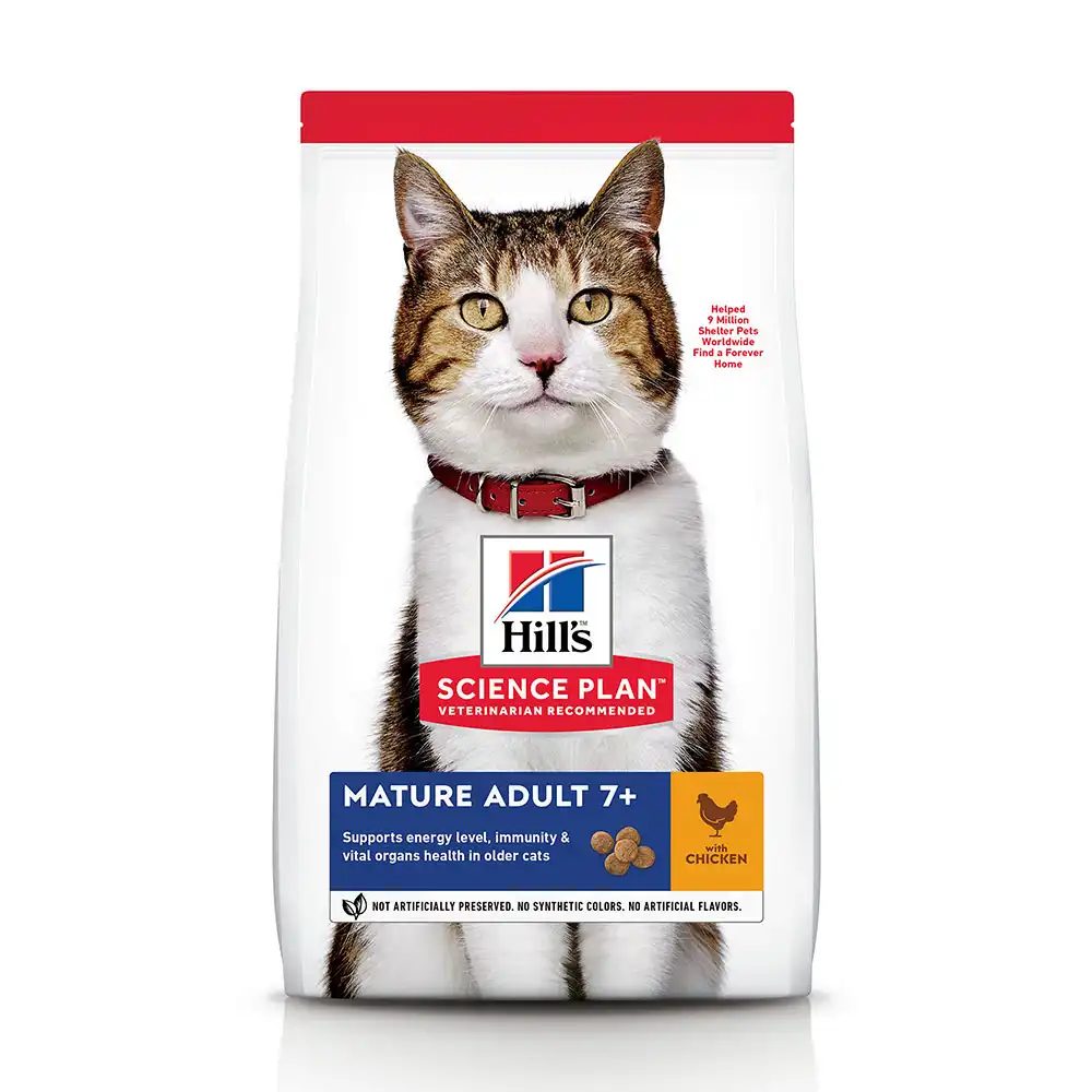 Hill's Mature Adult con pollo pienso para gatos - 3 kg