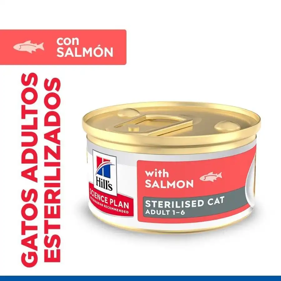 Hill's Science Plan Adult Sterilised Mousse de Salmón para gatos 85 g - Hills - Comparador de precios