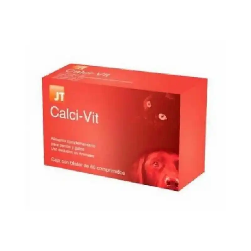 JT Calci - Vit complemento nutricional para perros y gatos. 60, 0.10 kg - Jtpharma - Comparador de precios