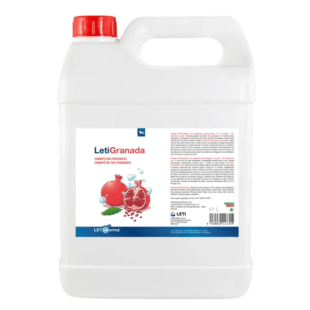 Leti Granada Champú Piel Sensible para perros - 5 l - Leti - Comparador de precios