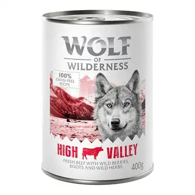 Pack ahorro: Wolf of Wilderness 12 x 400 g - High Valley, con vacuno - Wolf of Wilderness - Comparador de precios