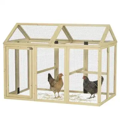 PawHut Gallinero para Exterior - Madera Natural - PawHut - Comparador de precios