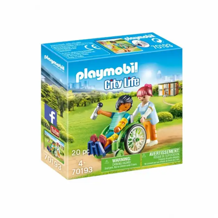 Playmobil City Life Silla de ruedas y acompañante (70193)