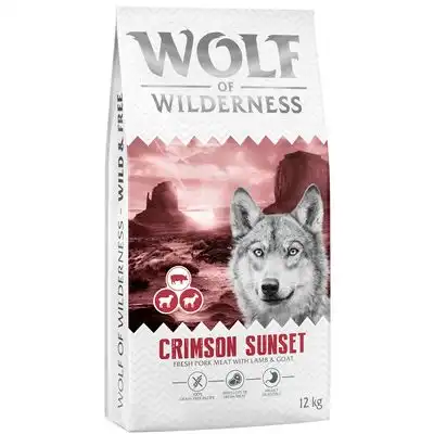 Wolf of Wilderness Adult «Crimson Sunset» cordero y cabra, sin cereales - 12 kg - Receta nueva - Wolf of Wilderness - Comparador de precios