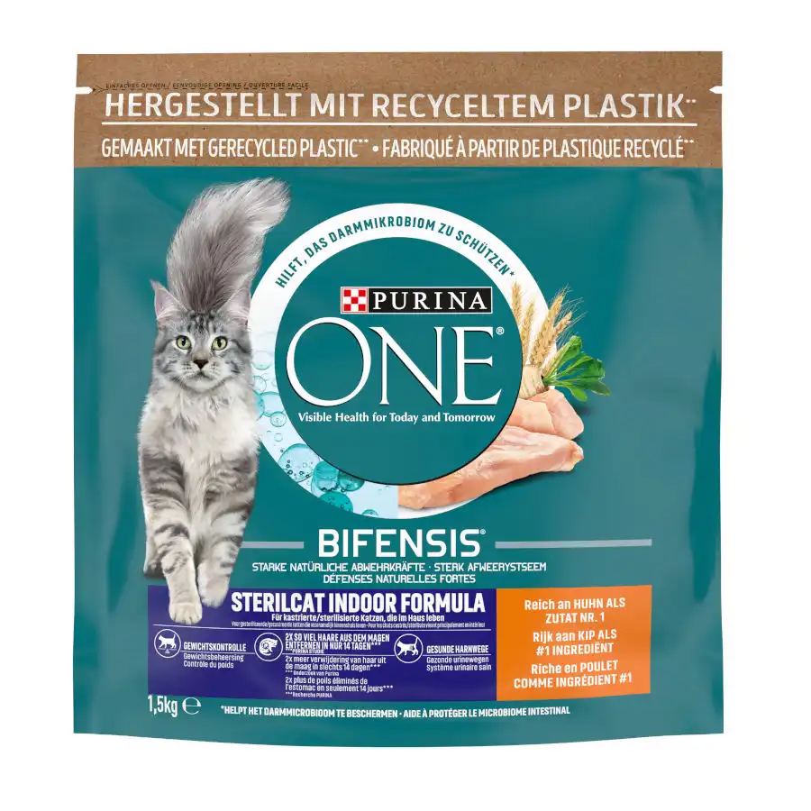 Purina One Bifensis Gatos esterilizados de interior 1.5 Kg.
