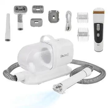 Cortapelos Eléctrico Para Mascotas Con Aspiradora Amesbury - Blanco [in.tec]