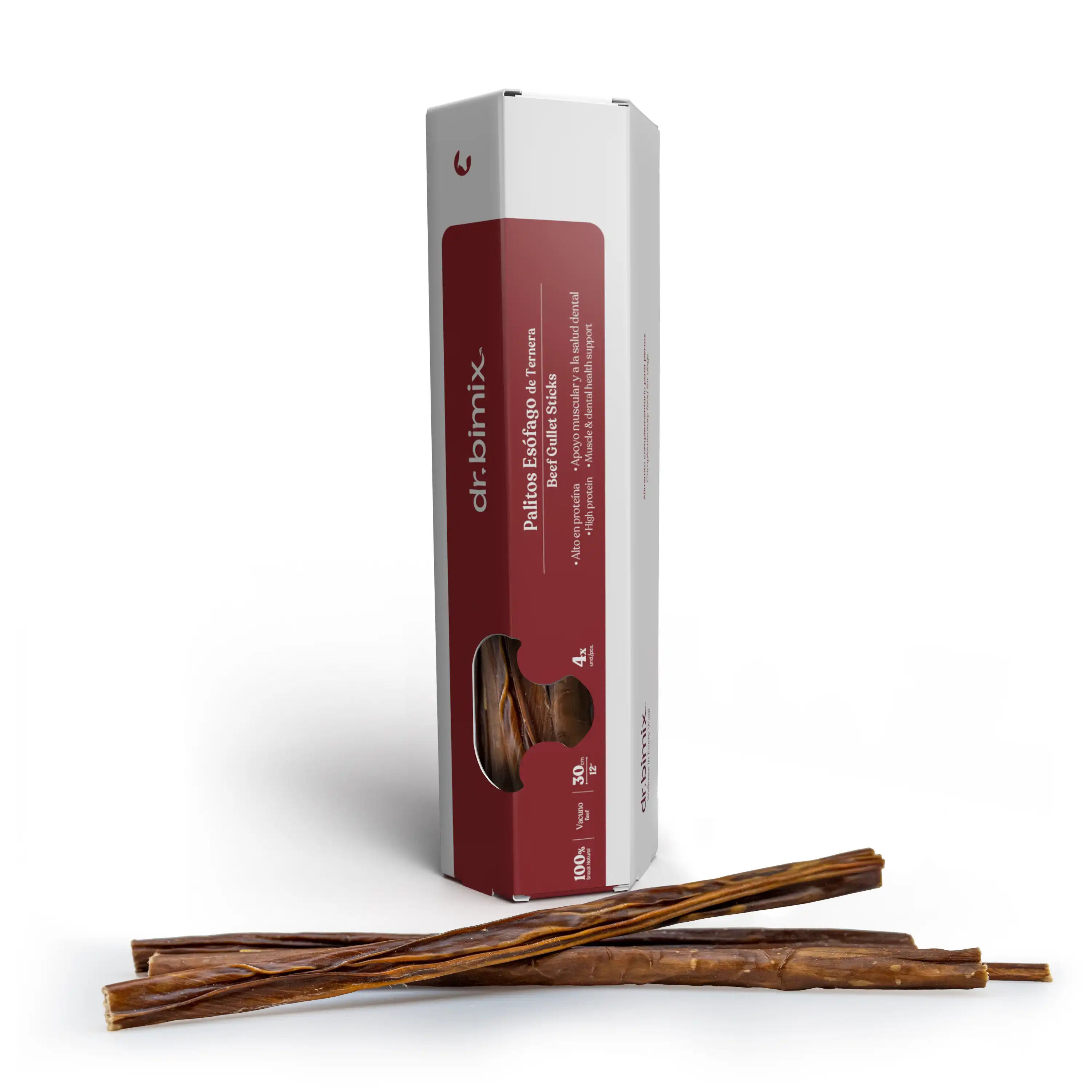 dr.bimix Palitos de Esófago de Vacuno 30 cm para Perros | Masticación Natural y Salud Dental - 250 g - dr.bimix - Comparador de precios