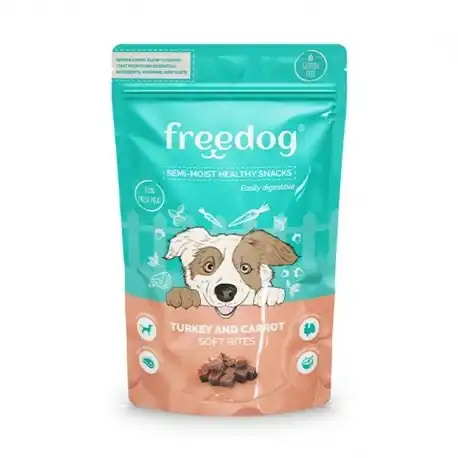 Freedog Snack Semi-húmedo para Perros con Pavo y Zanahoria, 1 x 100 gr - Freedog - Comparador de precios
