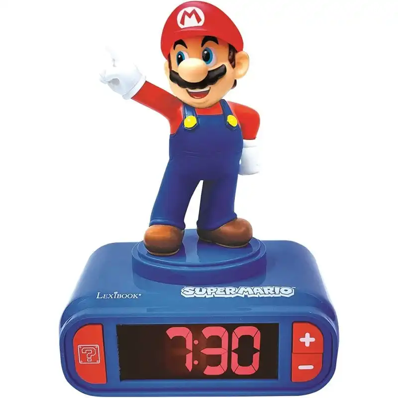 Lexibook Super Mario Reloj Despertador Digital 3D y Efectos Sonoros