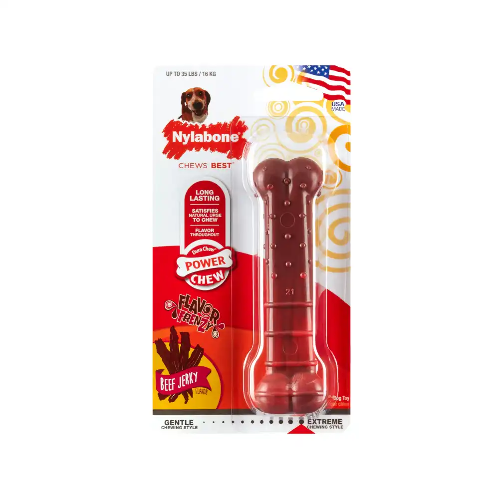 Nylabone Extreme Textured Hueso dental con sabor a vacuno - M: 14 x 4 x 2,5 cm (L x An x Al)