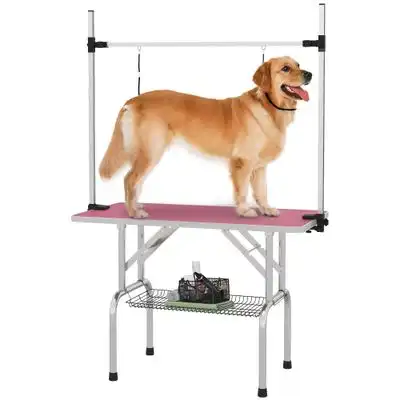 PawHut Mesa de Peluquería 107x60x164 cm Rosa - 1 Article - PawHut - Comparador de precios